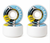 HEARTY Skateboard Wheels HQ1 Formula Blue Soul of Motion 54mm